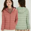 Chaqueta de plumón con capucha de invierno para mujer, ligera, corta, de talla grande, ligera, de plumón de pato blanco