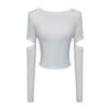 New Spring & Autumn Slim Fit Niche Design Sexy Elastic Short T-Shirt for Women