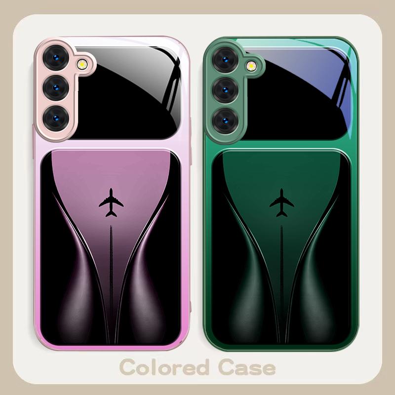 Aircraft in gradual flight For Samsung S26 S22 S8 9 10 S20 Ultra S21 Pro S22 Plus S23 FE S24Ultra S25 Edge S24+ Glass Phone Case