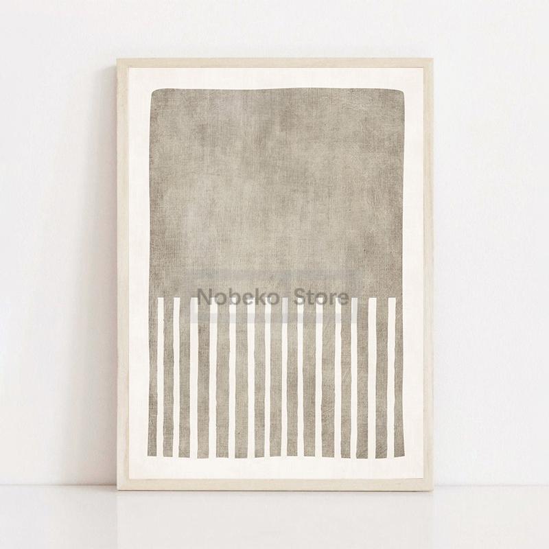 Impressões Minimalistas Modernas Pintura em Tela Bege Cores Neutras Simples Pôster de Arte Mid-Century Arte de Parede Imagens Decoração de Sala de Casa