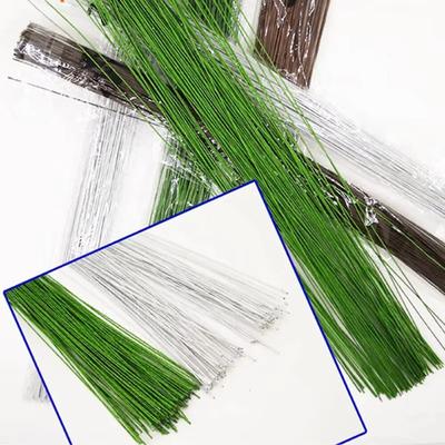 100 Stück 40cm Blumendrahtstiele Papierummantelter Eisendraht Papier-Blumendraht DIY-Basteln Blumenherstellung Zubehör Heimdekoration