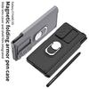 Suitable for Samsung Z FOld2 Magnetic Phone Case Armor Push Window Fashion Business Pen Holder Folding Protective Cover