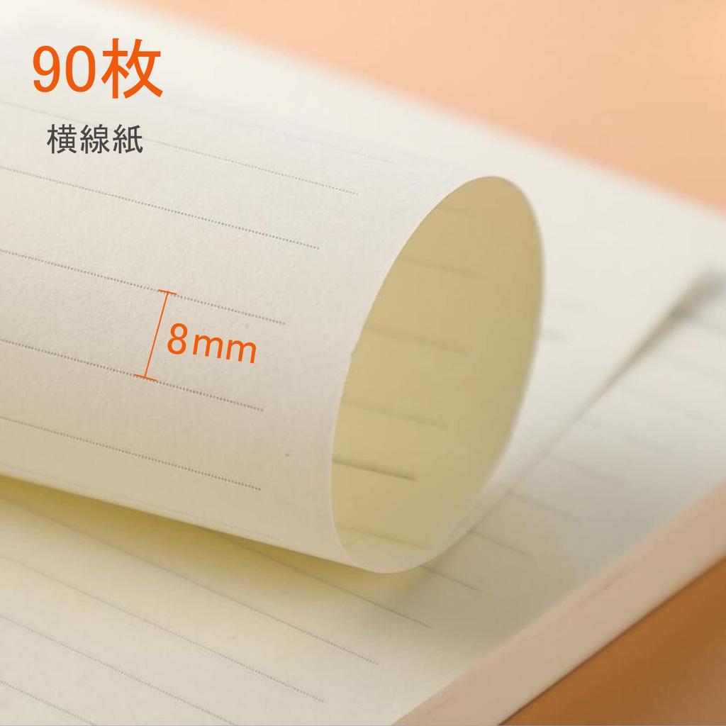 System Planner A6 Size Planner Refill 90 Sheets Horizontal Ruled 6 Hole Memory Fill Memo Pad Note 6 Hole Ring Binder Loose Leaf Synthetic Leather PU