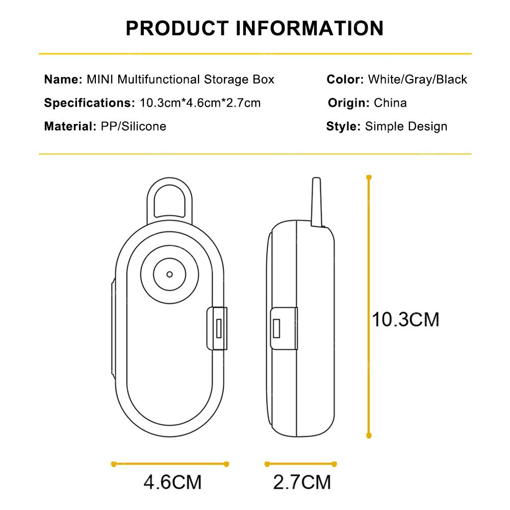 Mini Portable Pill Box Waterproof Cases Tablets Bottle Medicine Vitamin Pillboxs Fish Oils Container Organizer Storage