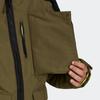 Adidas Outdoor Casual Sports Zip Hooded Long Sleeve Cotton Jacket Men Jacket Green H48576