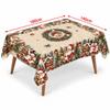 Christmas Tablecloth Festive Snowman Santa Print Dining Table Decor Gift