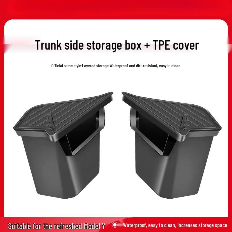 Tesla Model Y/3 Trunk Side Storage Box Cover - Interior Decoration Accessory