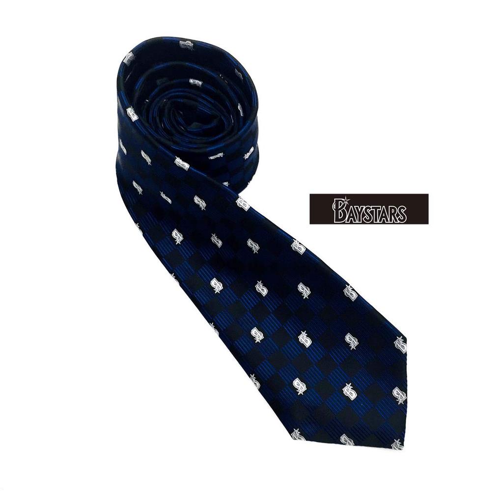 [BayStars] Professionelle Baseball-Artikel Yokohama DeNA BayStars Jacquardgewebte Krawatte Blaues Karomuster - 356