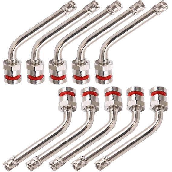 

TR545D Tire Valve Stem Fit for 22.5in 24.5in Aluminum Wheels with 9.7mm Rim Hole (Pack of 10)