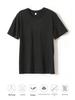 Men's Summer White Ice Silk Cotton Short-Sleeve T-Shirt - Solid Color Inner Wear 