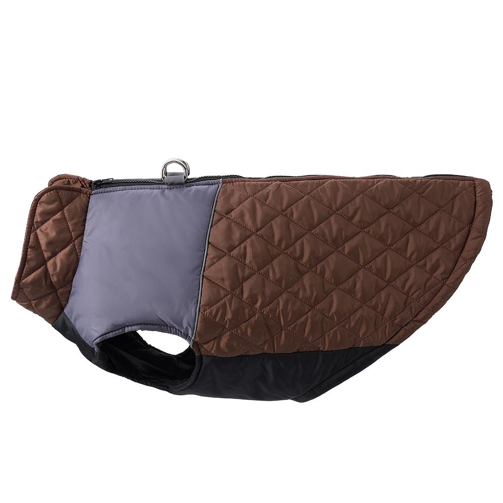 

Winter Warm Dog Clothes Lattice Contrast Color Big Dog Vest Jacket Reflective Splicing D-ring Pug Outfits Autumn Big Puppy Coat XS