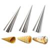 Stainless Steel Cone Pointed Shape Spiral Croissant Bread Tube Mold Baking Tool
