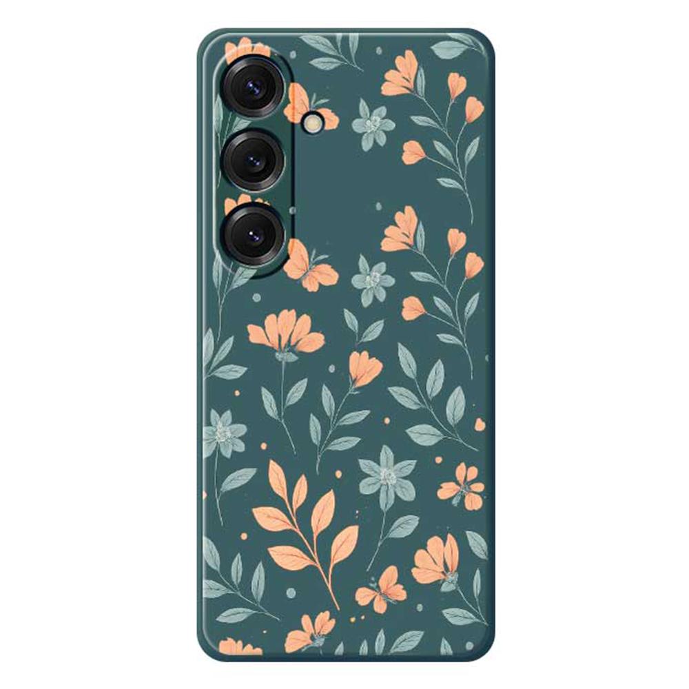 For Samsung Galaxy S25 Case Yellow Flowers Pattern Printing Straight Edge TPU Phone Back Cover