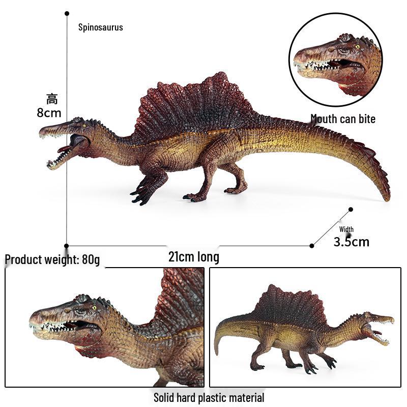 Kids Jurassic Dinosaur Model Set: Triceratops, Stegosaurus & Spinosaurus Figurines