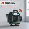 16 Lines Laser Level 4D Self-Leveling 360 Horizontal and Vertical Cross Super Powerful Green Laser Beam Line with 2 Battery