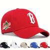 Unisex B Letter Embroidery Baseball Caps Adjustable Casual Hats Spring And Autumn Outdoor Sunscreen Hat