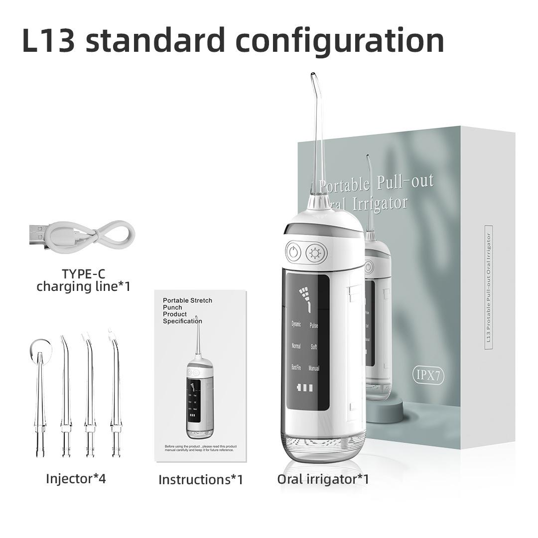 

Intelligent Tooth Flusher 6-speed Adjustment Tooth Washer Electric Transportable Tooth Scrubber Water Floss Tooth Beauty Instrument Pull Design