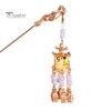 Hair Stick Women Vintage Traditional Chinese Palace Lantern Shape Pendant Faux Pearl Fork Decor Tassel Stainless Exquisite Forks Hanfu Dress Prop Lady