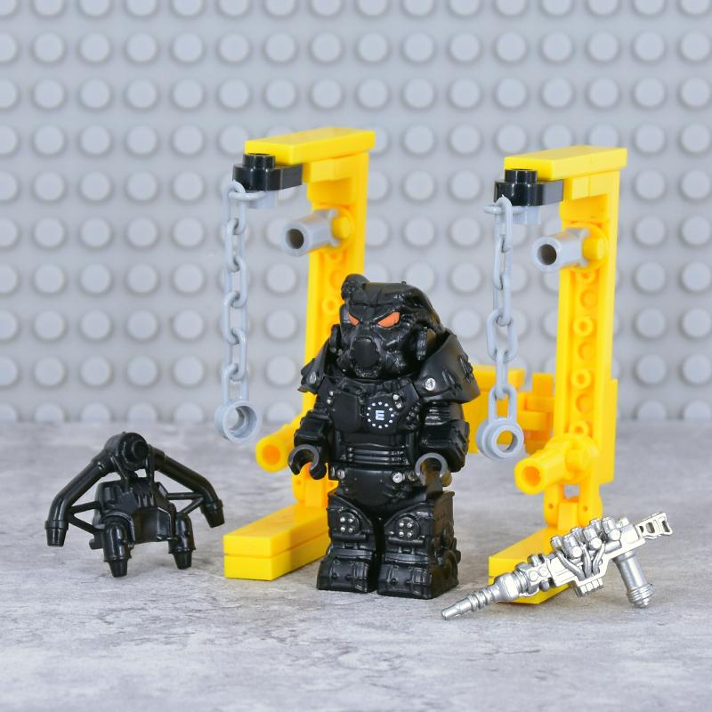 X-01 Askeri Askerler Mini Aksiyon fallouted Şövalyeler Braket Model Figürler Silahlar Robotlar Mecha Yapı Taşları Tuğlalar Oyuncaklar