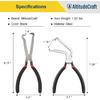 Electrical Disconnect Pliers 2-Piece Set, Includes Straight and 60° Angled Electric Disconnect Pliers for Automotive Connectors