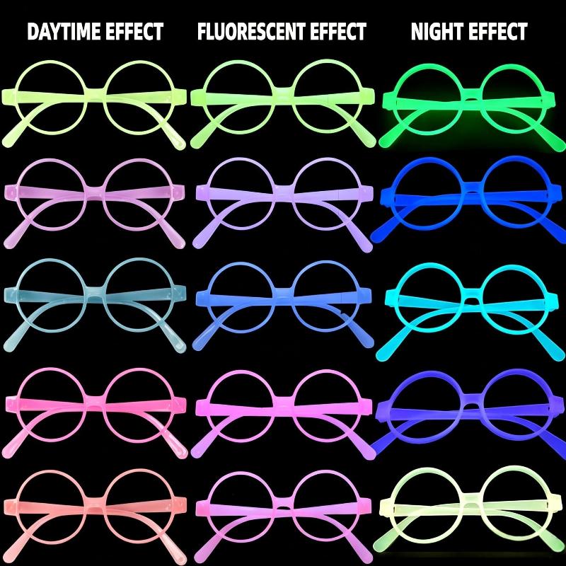 Colorful Light Up Glow Glasses 5/10Pcs Glow In The Dark Fluorescent Eyewear for School Dance Prom Night Party Events