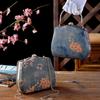 Retro Flower Small Square Bag Chinese Style Handbags Elegant Kiss Lock Shell Chain Shoulder Bags Banquet Crystal Dinner Bag Sac
