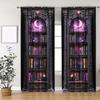 2 st Blommig Gotisk Bokhyllesgardin   Mörkläggande Design   Polyester   Halloween Fönsterdekor   Heminredning   Stångficka Gardin.
