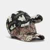 Retro curved brim baseball cap, cute cartoon teddy bear dog pattern duckbill cap, seasonal sun hat to wear