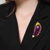 High-end Vintage Peacock Feather Colorful Oil Dripping Jewelry Brooch