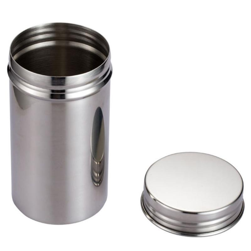 Stainless Steel Sealed Storage Jar, Portable Airtight Food Storage Container Canister for Coffee Beans Flour Cereal Suga