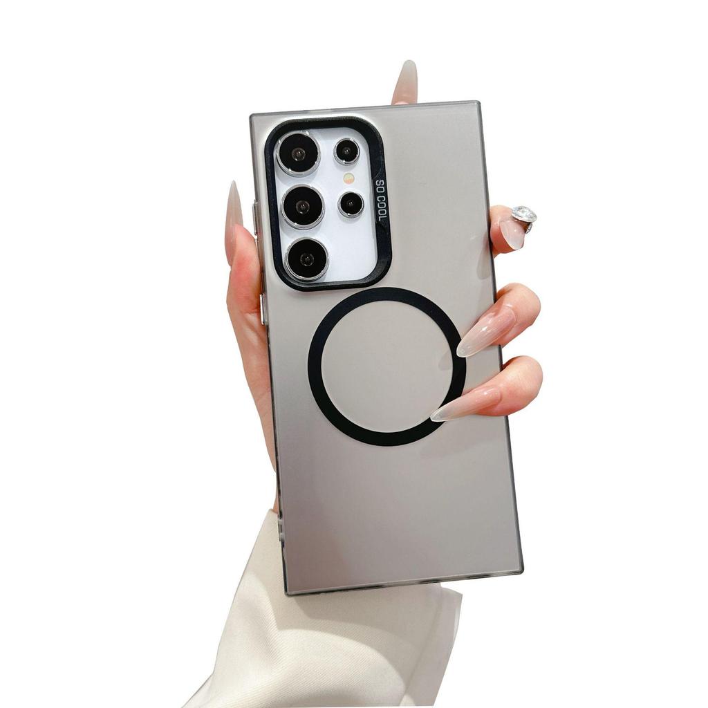 Samsung Magnetic Full Coverage Silver Phone Case for Galaxy S26 Ultra/S25 Ultra/S24 Ultra