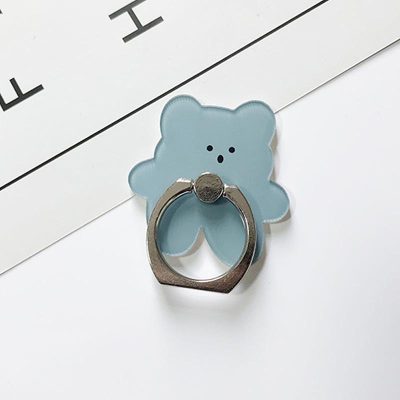 Cute Bear Phone Holder Flowers Finger Ring Stand Lazy Bracket Phone Kickstand
