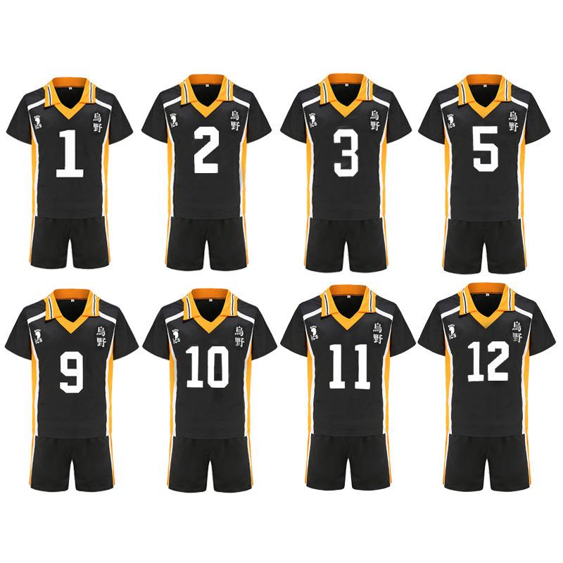 Volleyball Youth Cos Uniform, Wuye High School Hinata Xiangyang Yingshan Feixiong Cosplay Uniform for All Members