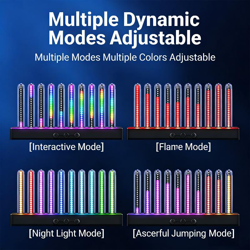 Sound Activated RGB Ambient Light Dynamic Gradient LED Strip for Car Interior Home Party Room Decor