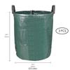 HAPPY-3 x 272L Sac de Jardin Sac de Déchets de Jardin en PE Solide - Autoportante et Pliable - Réutilisable