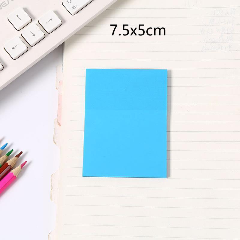 50 Sheets Creative Transparent PET Waterproof Sticky Notes Tear-off Simple Sticky Notes Office Note-taking Labels