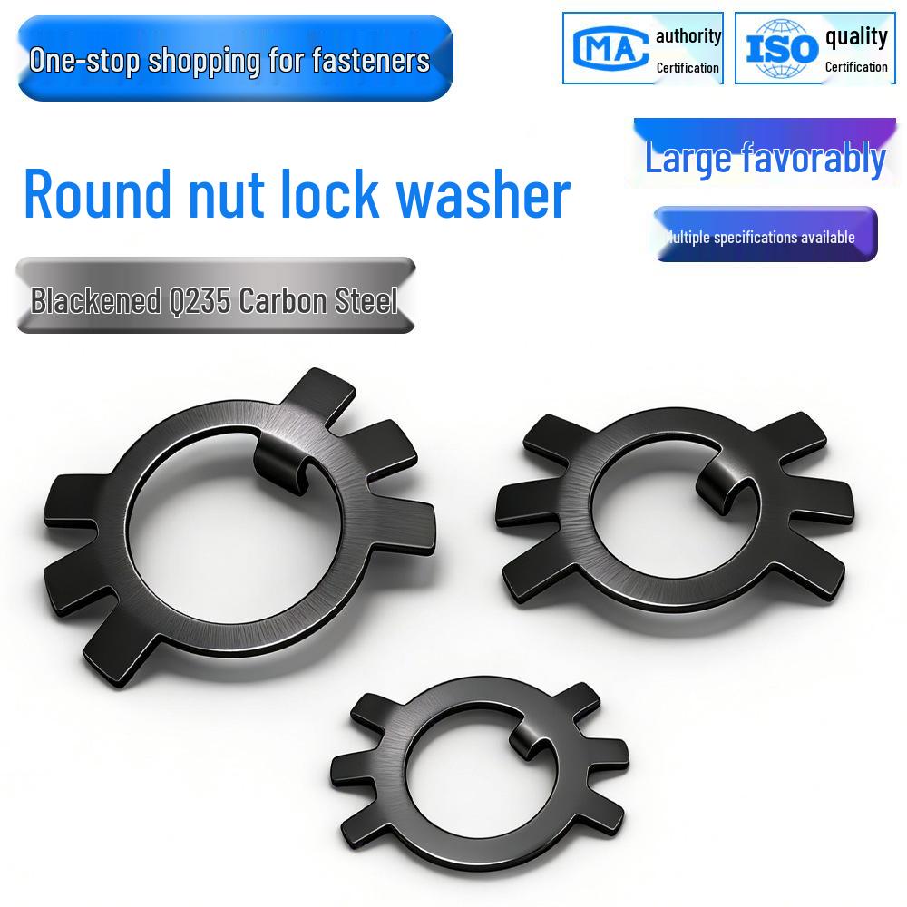 GB858 Blackened Six-Claw King Crab Locking Anti-Loosening Nut Retaining Washer Φ40