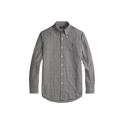 Polo Classic Fit kariertes Twill-Langarmhemd Herrenhemden 710954626-008