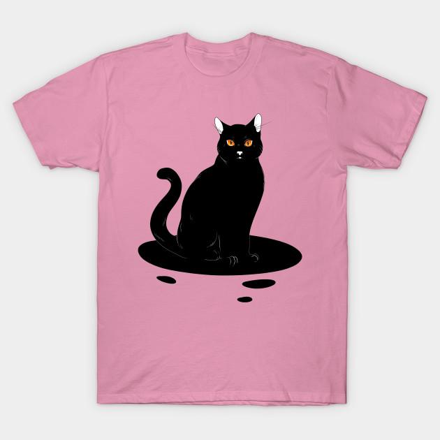 T-shirt Dam Svart Katt Harajuku Tryck Kawaii T-shirt Sommar Kortärmad Dam T-shirt Topp Tee