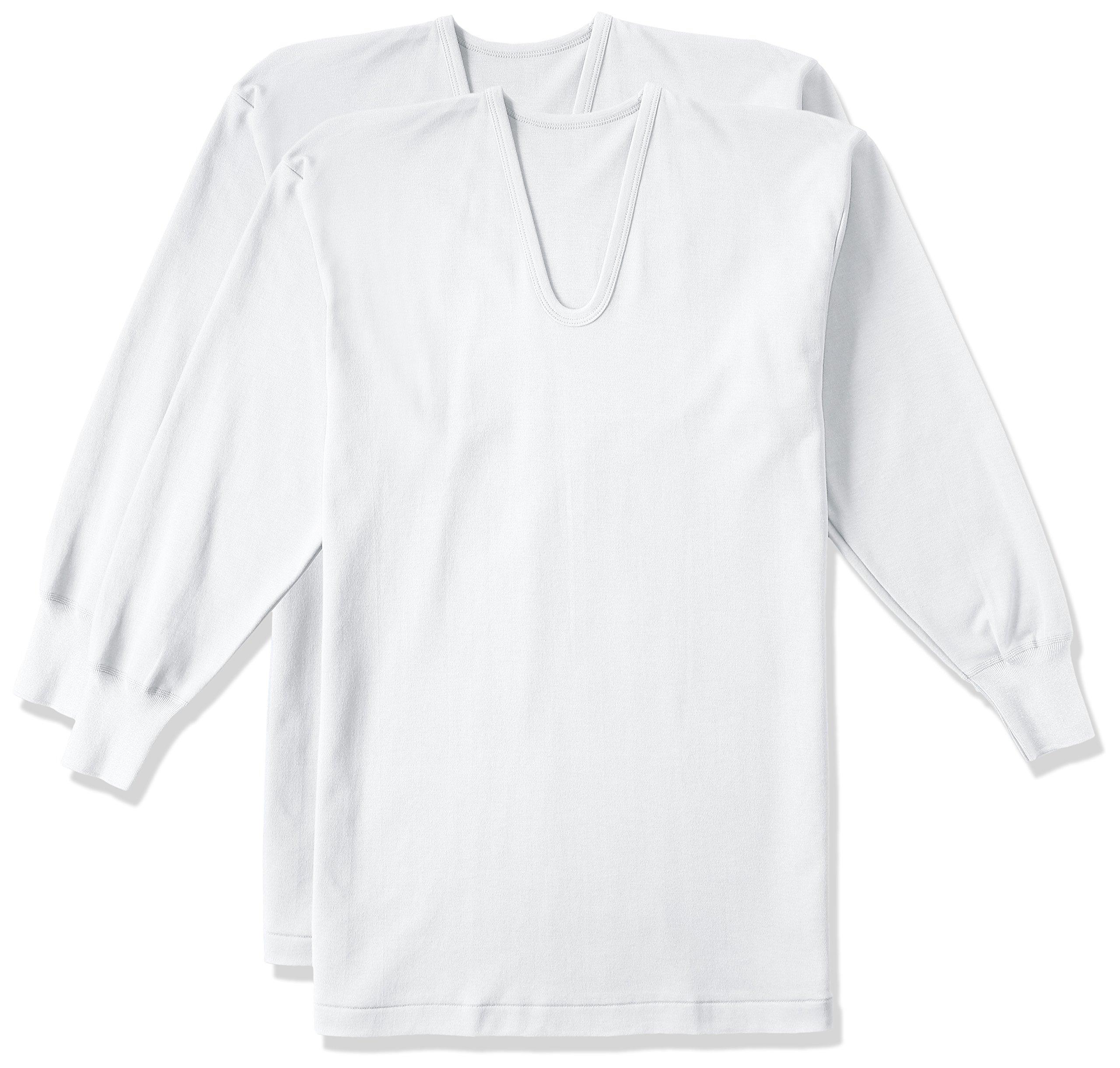 

Gunze RP35102 Smooth Inner Long Made in Set of Size M to Japanese Size Men s Far-Infrared Shirts, Sleeve, U-Neck, Japan, 2, White, (equivalent M) белый