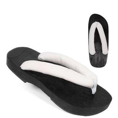 COZENTA Geta Thick for Traditional Japanese Summer Stylish for Adults Sandals, Black, Sole, Thong, Yukata, Clothing, Cosplay, Festivals, (White,