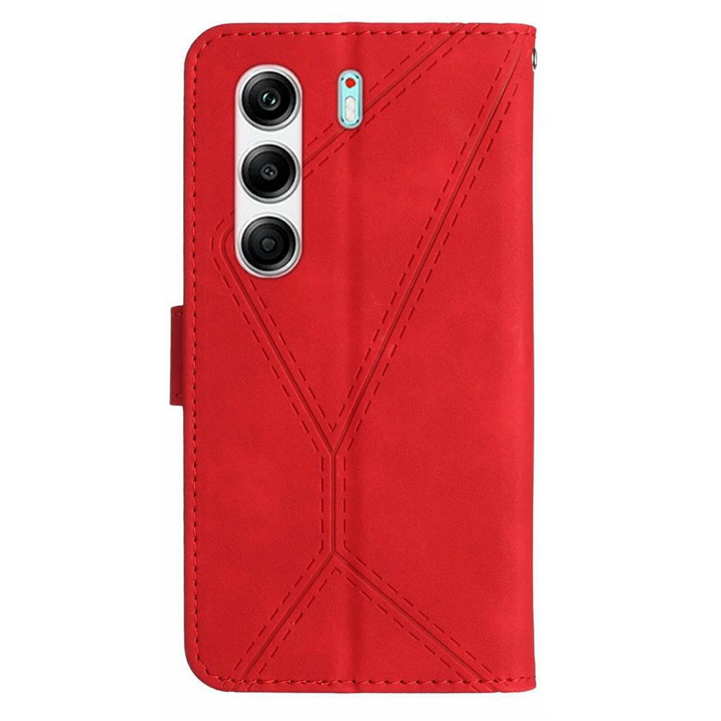 Pentru TECNO Camon 40 Pro 4G Husă Piele Linii Tactile Imprimate Piele PU Husă Telefon Flip