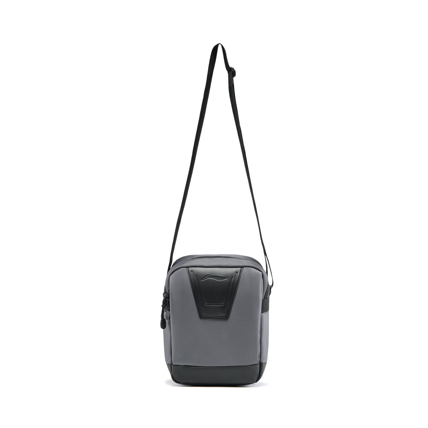 Li Ning Fitness Series Polyester Crossbody Bags Small Unisex Elegant Gray ABDV303-3 185*95*230mm