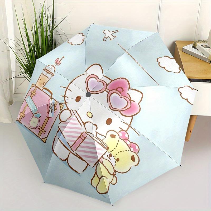 

Hello Kitty, Travel Automatic Opening and Closing Parasol Compact Travel umbrella with 8 Ribs for Women and Men Ideal Birthday/Christmas Gif