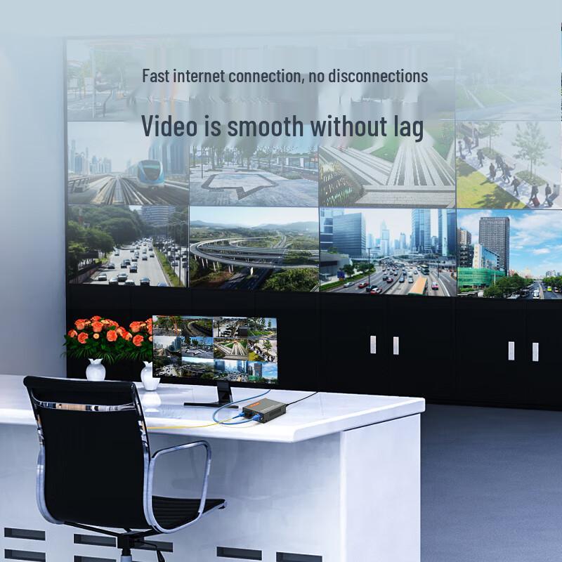 netLINK LED Display Fiber Optic Transceiver