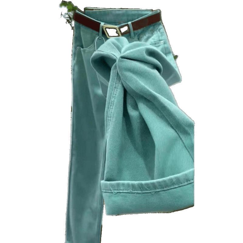 Plus Size High-Waisted Distressed Wide-Leg Jeans for Women - Slimming, Versatile, and Floor-Length