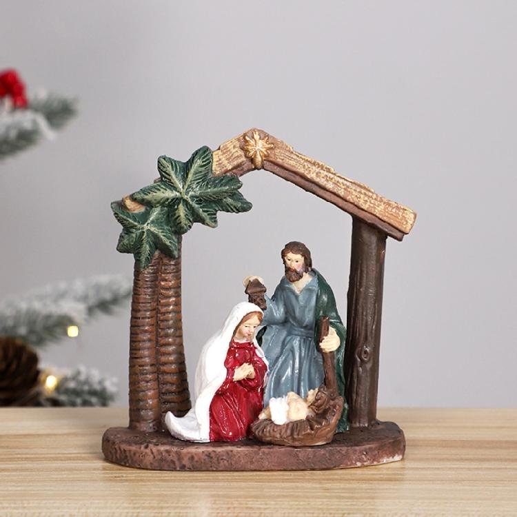Fine Craftsmanships Resin Jesuss Birth Ornamentation Nativity Scene Figure Perfect For Christian Believers Collectors