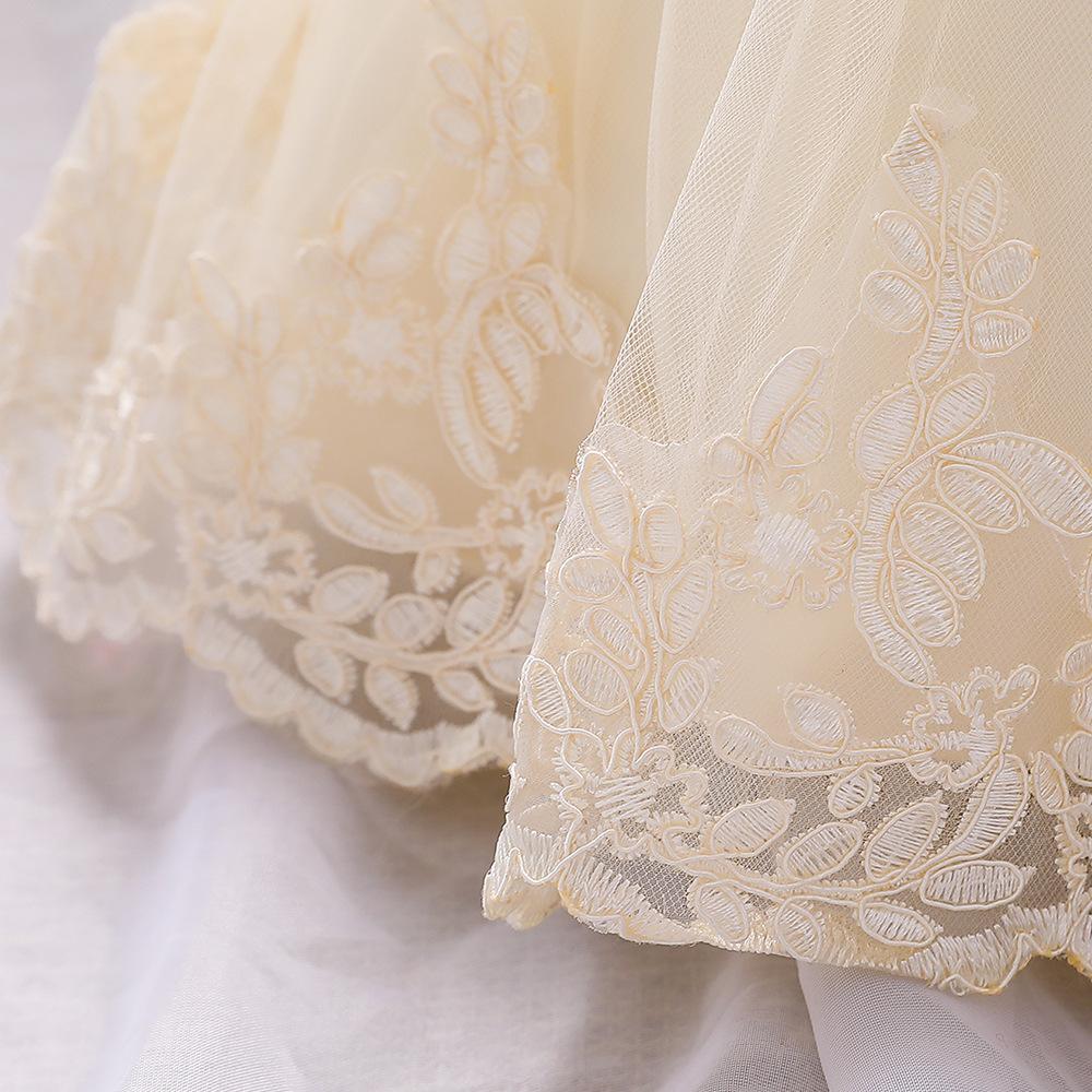 Novorozené dívky První roky Narozeninové šaty princezny Květina Křest Oblečení Kojenecká párty Kostým Květinové šaty s potiskem pro děti Dívky