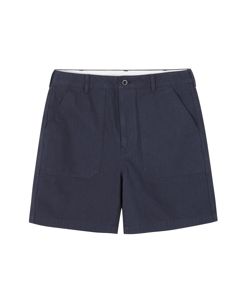 Yunibeosyeolobeolol Herringbone Shorts Navy