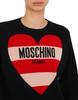 MOSCHINO Jeans Stripe Heart Wool Knit
